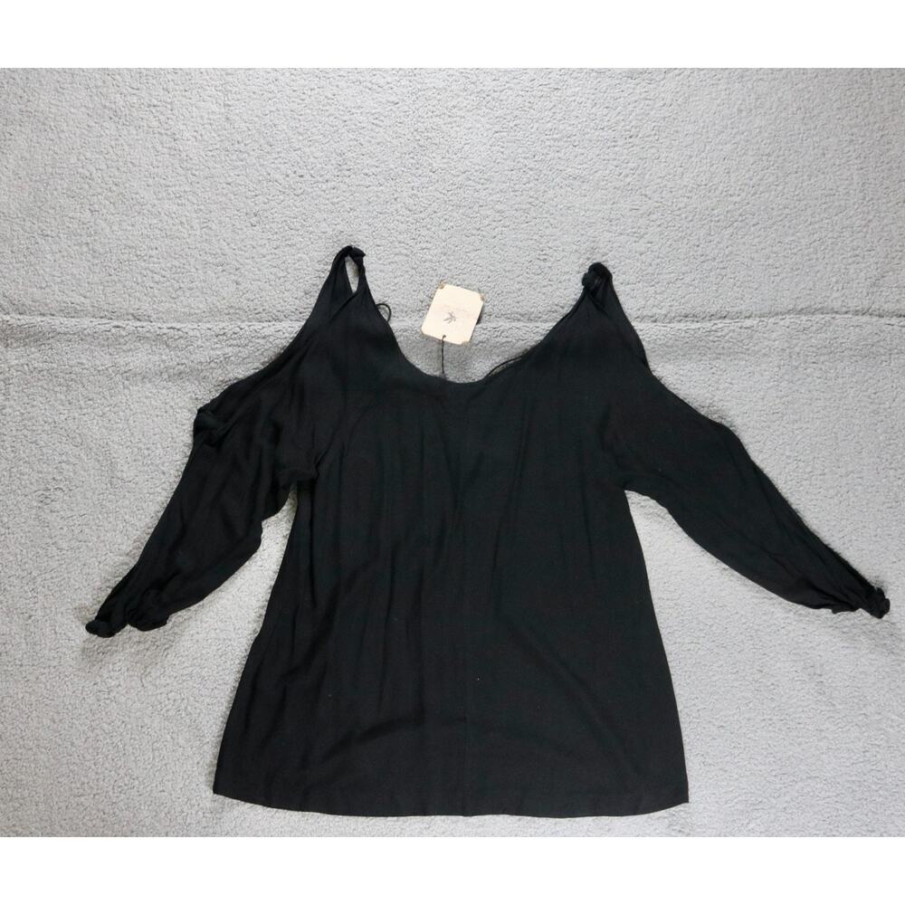 New One Teaspoon Top Black 8 Cold Shoulder 1000 Hours Collection Hand Made
